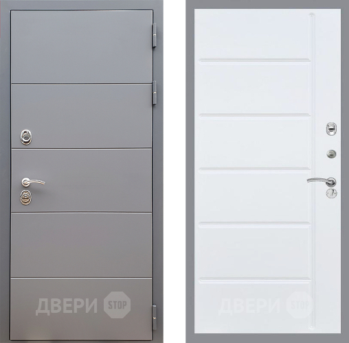 Дверь Стоп АРТ ГРАФИТ ФЛ-102 Белый ясень в Люберцах