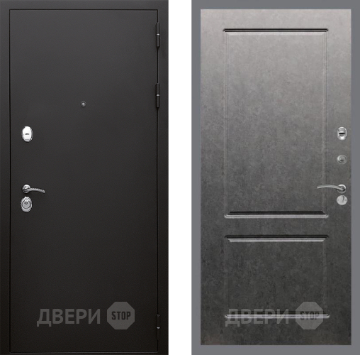 Дверь Стоп КЛАССИК Шагрень ФЛ-117 Штукатурка графит в Люберцах