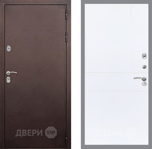 Входная металлическая Дверь Стоп КЛАССИК Медь ФЛ-290 Силк Сноу в Люберцах