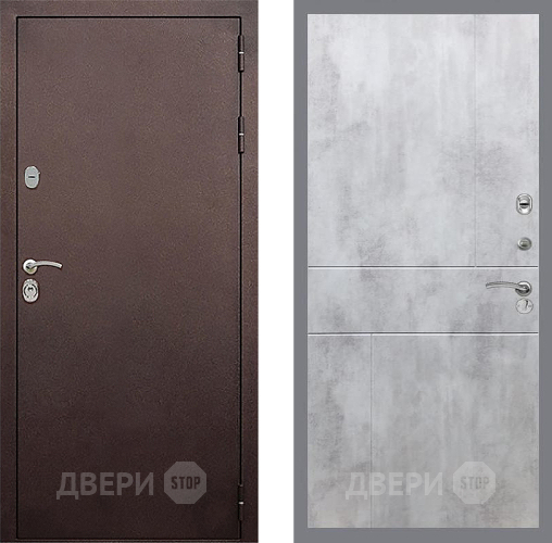 Дверь Стоп КЛАССИК Медь ФЛ-290 Бетон светлый в Люберцах
