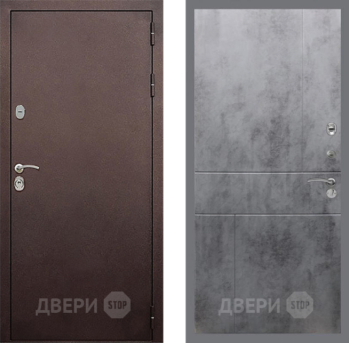 Дверь Стоп КЛАССИК Медь ФЛ-290 Бетон темный в Люберцах
