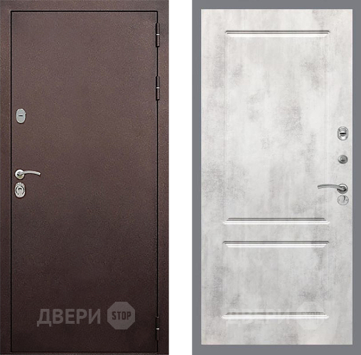 Дверь Стоп КЛАССИК Медь ФЛ-117 Бетон светлый в Люберцах