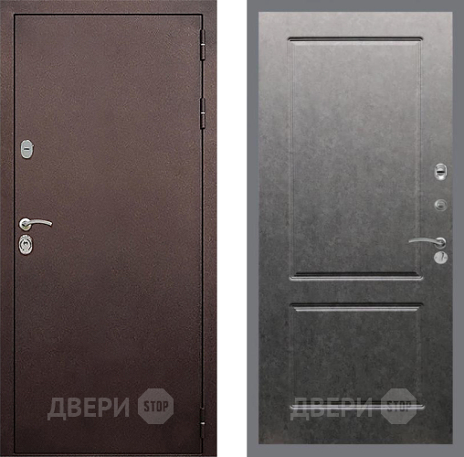 Дверь Стоп КЛАССИК Медь ФЛ-117 Штукатурка графит в Люберцах