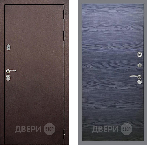 Входная металлическая Дверь Стоп КЛАССИК Медь Гладкая Дуб тангенальный черный в Люберцах
