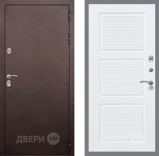 Дверь Стоп КЛАССИК Медь ФЛ-1 Силк Сноу в Люберцах
