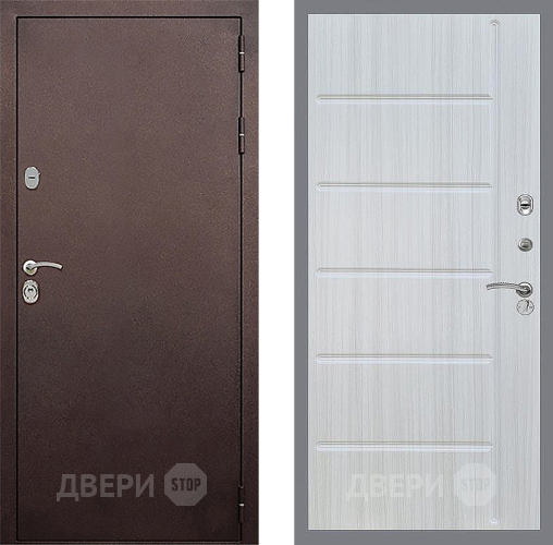 Входная металлическая Дверь Стоп КЛАССИК Медь ФЛ-102 Сандал белый в Люберцах