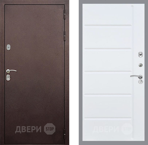 Дверь Стоп КЛАССИК Медь ФЛ-102 Белый ясень в Люберцах