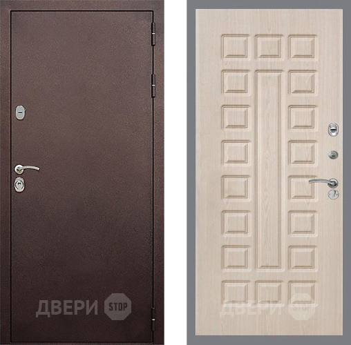 Входная металлическая Дверь Стоп КЛАССИК Медь ФЛ-183 Беленый дуб в Люберцах