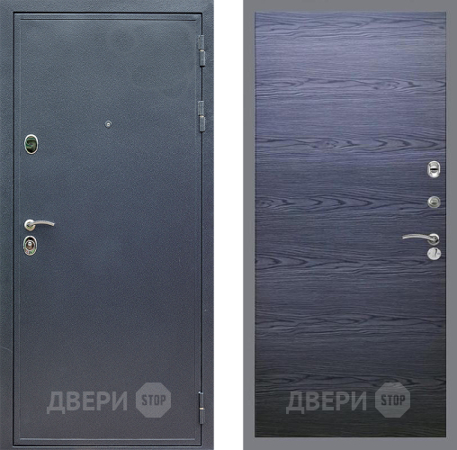 Входная металлическая Дверь Стоп СИЛЬВЕР Гладкая Дуб тангенальный черный в Люберцах