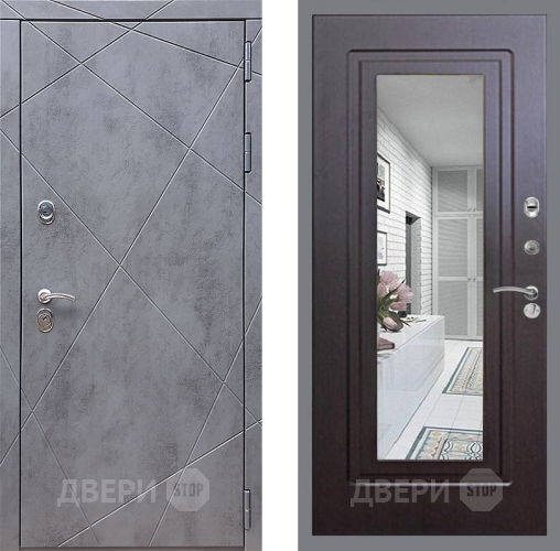 Дверь Стоп Лучи Зеркало ФЛ-120 Венге в Люберцах