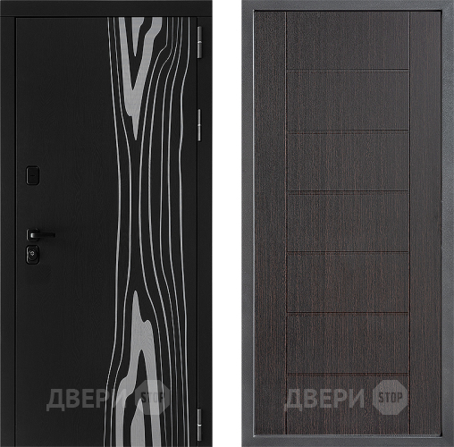 Входная металлическая Дверь Дверной континент ДК-12 ФЛ-Лайн Венге в Люберцах