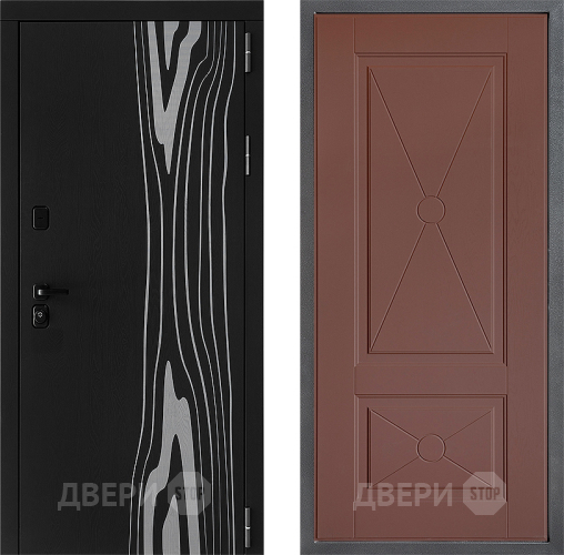 Входная металлическая Дверь Дверной континент ДК-12 ФЛ-617 Ясень шоколадный в Люберцах