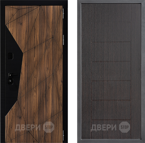 Входная металлическая Дверь Дверной континент ДК-11 ФЛ-Лайн Венге в Люберцах