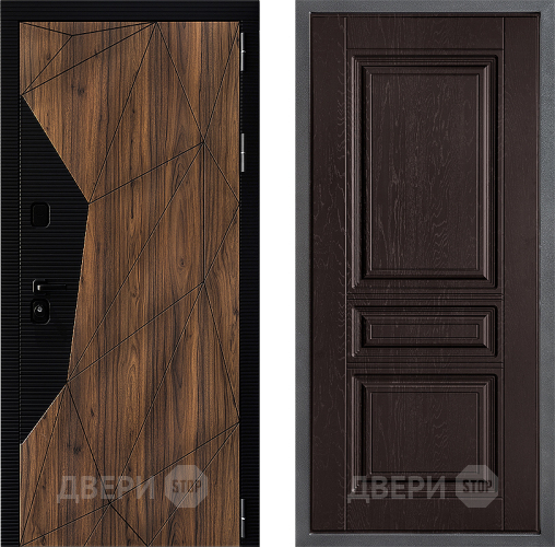 Входная металлическая Дверь Дверной континент ДК-11 ФЛ-243 Дуб шоколадный в Люберцах