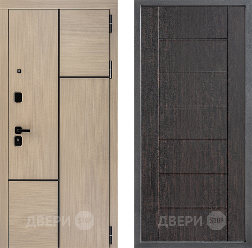 Входная металлическая Дверь Дверной континент ДК-14 ФЛ-Лайн Венге в Люберцах