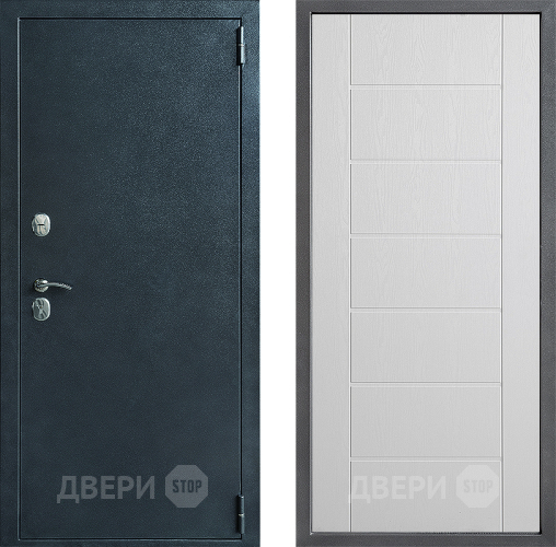 Входная металлическая Дверь Дверной континент ДК-70 Дизайн ФЛ-Лайн Белое дерево в Люберцах