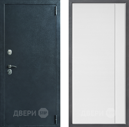 Входная металлическая Дверь Дверной континент ДК-70 Дизайн ФЛ-757 Белое Стекло Софт милк в Люберцах