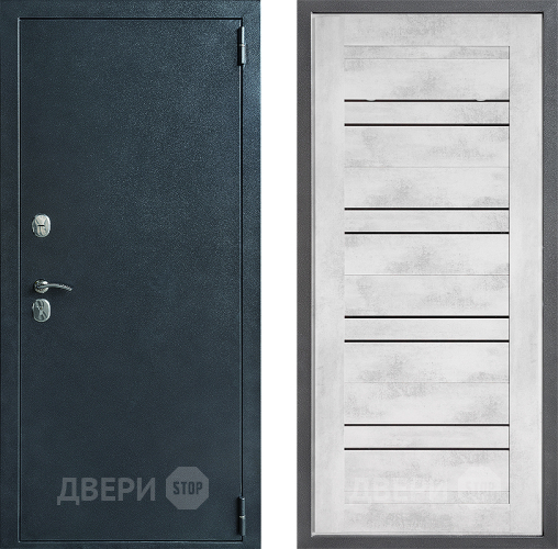 Входная металлическая Дверь Дверной континент ДК-70 Дизайн ФЛ-49 Бетон снежный в Люберцах