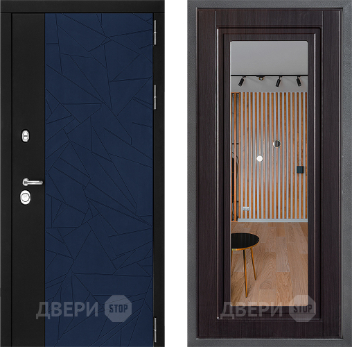 Входная металлическая Дверь Дверной континент ДК-9 ФЛЗ Зеркало Венге в Люберцах