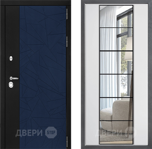 Дверь Дверной континент ДК-9 ФЛЗ-2 Зеркало Белый софт в Люберцах