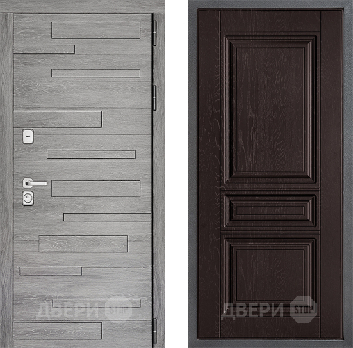 Входная металлическая Дверь Дверной континент ДК-10 ФЛ-243 Дуб шоколадный в Люберцах