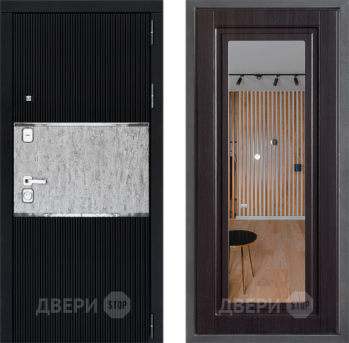 Входная металлическая Дверь Дверной континент ДК-13 ФЛЗ Зеркало Венге в Люберцах