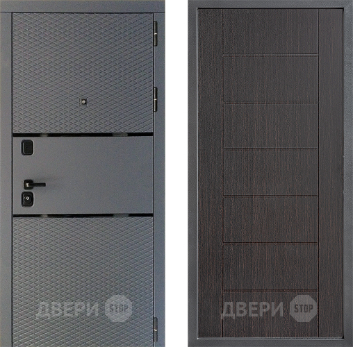 Входная металлическая Дверь Дверной континент Диамант Дизайн ФЛ-Лайн Венге в Люберцах
