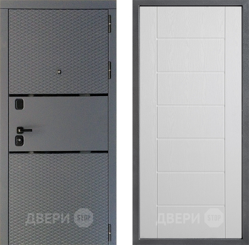 Дверь Дверной континент Диамант Дизайн ФЛ-Лайн Белое дерево в Люберцах