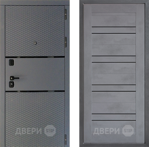 Дверь Дверной континент Диамант Дизайн ФЛ-49 Бетон серый в Люберцах