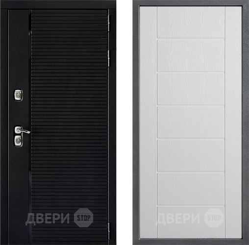 Входная металлическая Дверь Дверной континент ДК-1 ФЛ-Лайн Белое дерево в Люберцах