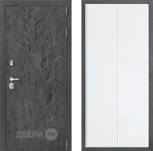 Входная металлическая Дверь Дверной континент ДК-3/713 ФЛ-Кватро Белое дерево в Люберцах