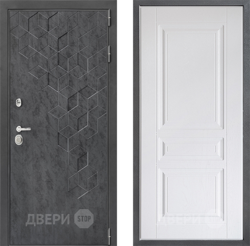 Входная металлическая Дверь Дверной континент ДК-3/713 ФЛ-243 Альберо Браш серебро в Люберцах