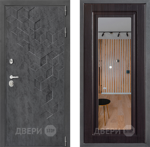 Дверь Дверной континент ДК-3/713 ФЛЗ Зеркало Венге в Люберцах