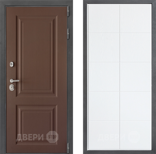Входная металлическая Дверь Дверной континент ДК-3/729 ФЛ-Кватро Белое дерево в Люберцах