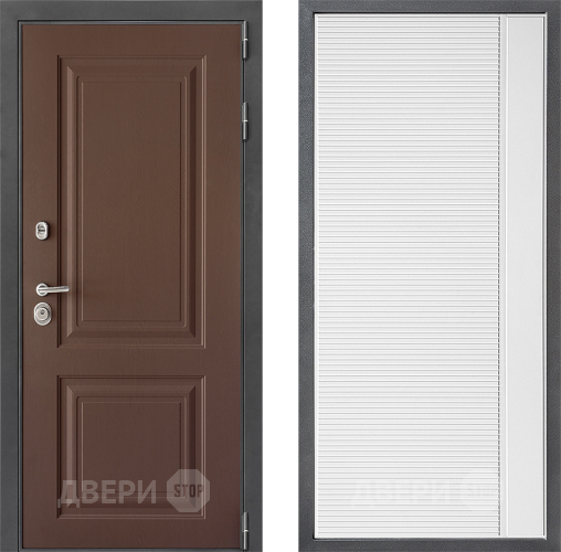 Входная металлическая Дверь Дверной континент ДК-3/729 ФЛ-757 Белое Стекло Софт милк в Люберцах