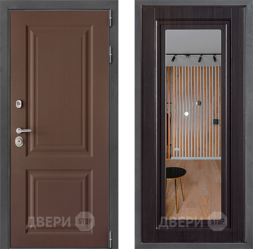 Входная металлическая Дверь Дверной континент ДК-3/729 ФЛЗ Зеркало Венге в Люберцах