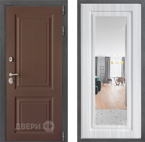 Дверь Дверной континент ДК-3/729 ФЛЗ Зеркало Сандал белый в Люберцах
