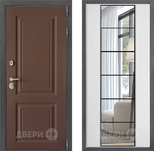 Дверь Дверной континент ДК-3/729 ФЛЗ-2 Зеркало Белый софт в Люберцах