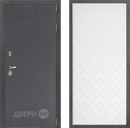 Входная металлическая Дверь Дверной континент ДК-3/744 ФЛ-Тиффани Белый софт в Люберцах