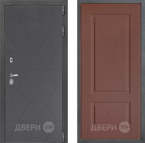 Входная металлическая Дверь Дверной континент ДК-3/744 ФЛ-617 Ясень шоколадный в Люберцах