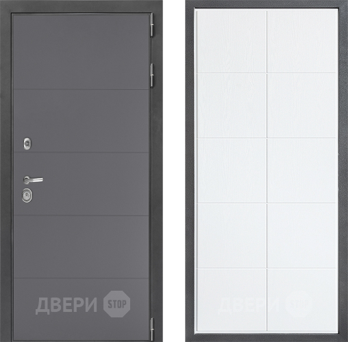Входная металлическая Дверь Дверной континент ДК-3/649 ФЛ-Кватро Белое дерево в Люберцах