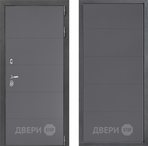 Входная металлическая Дверь Дверной континент ДК-3/649 ФЛ-649 Графит софт в Люберцах