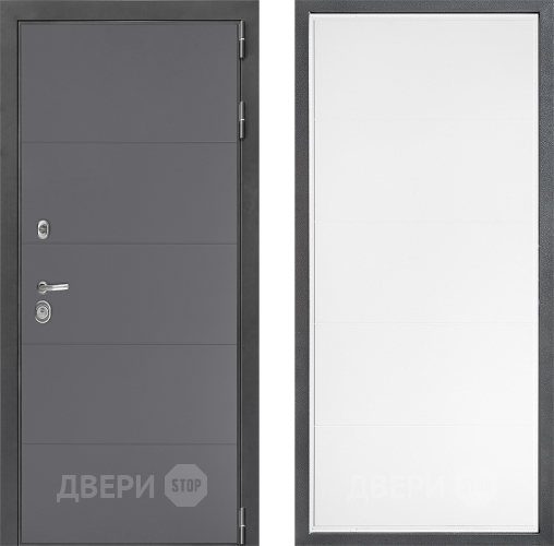Входная металлическая Дверь Дверной континент ДК-3/649 ФЛ-649 Белый софт в Люберцах