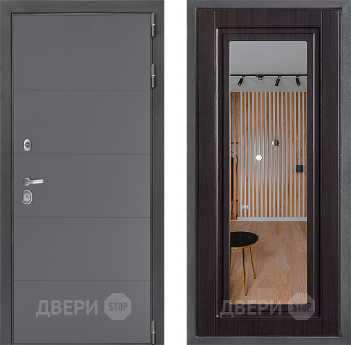 Входная металлическая Дверь Дверной континент ДК-3/649 ФЛЗ Зеркало Венге в Люберцах