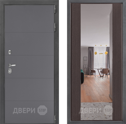 Входная металлическая Дверь Дверной континент ДК-3/649 ФЛЗ-1 Зеркало Венге в Люберцах