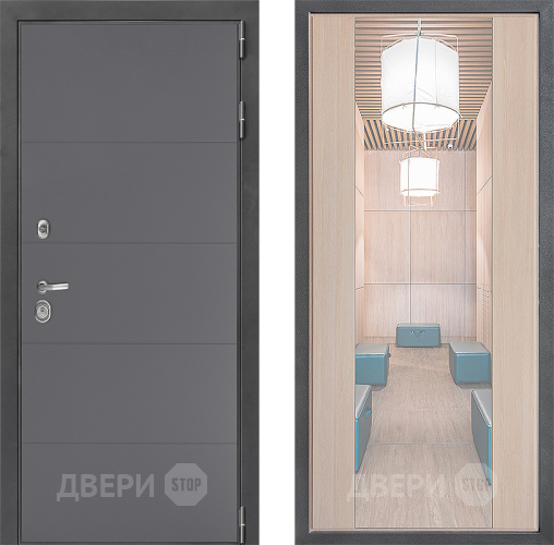 Дверь Дверной континент ДК-3/649 ФЛЗ-1 Зеркало Капучино в Люберцах