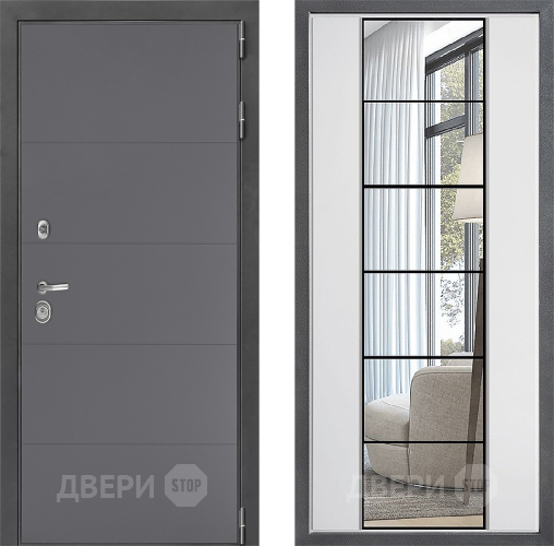 Дверь Дверной континент ДК-3/649 ФЛЗ-2 Зеркало Белый софт в Люберцах
