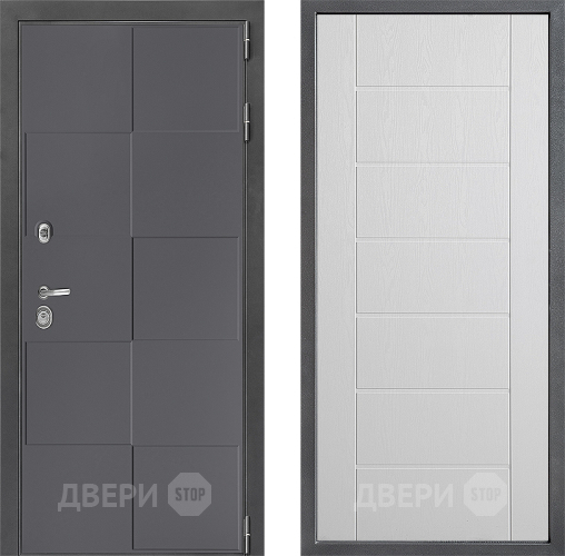 Входная металлическая Дверь Дверной континент ДК-3/606 ФЛ-Лайн Белое дерево в Люберцах