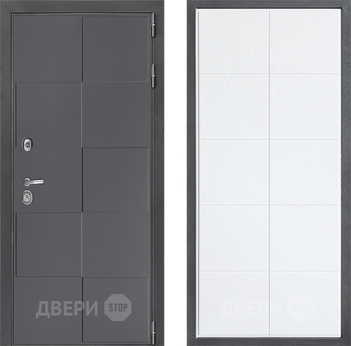 Входная металлическая Дверь Дверной континент ДК-3/606 ФЛ-Кватро Белое дерево в Люберцах