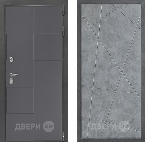 Входная металлическая Дверь Дверной континент ДК-3/606 ФЛ-655 Бетон серый в Люберцах